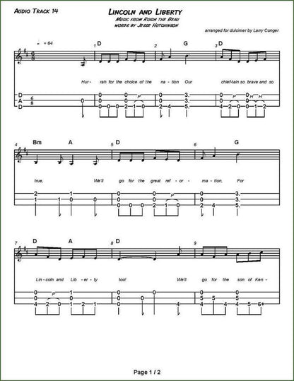 Larry Conger - A Treasury Of Civil War Songs, mountain dulcimer songbook, photo 4