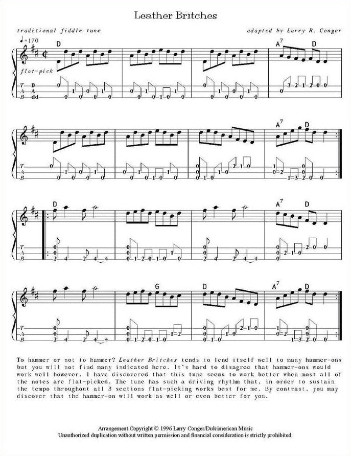 Larry Conger - Flat-Picked Fiddle Tunes For Mountain Dulcimer, photo 4
