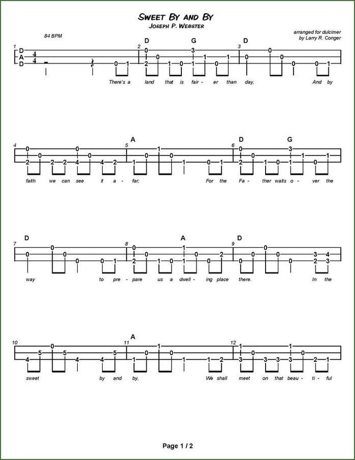 Larry Conger - Hymns, Spirituals, And Sacred Songs, mountain dulcimer songbook, photo 5