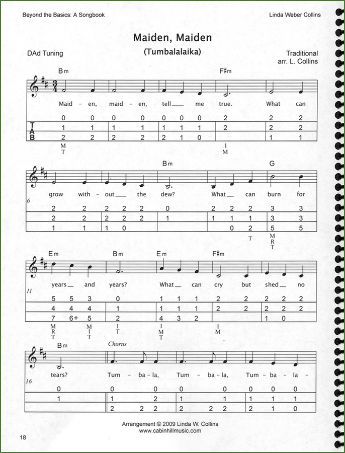 Linda Collins - Beyond The Basics: A Songbook, mountain dulcimer songbook, photo 4