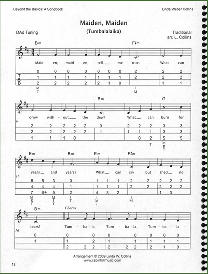 Linda Collins - Beyond The Basics: A Songbook, mountain dulcimer songbook, photo 4