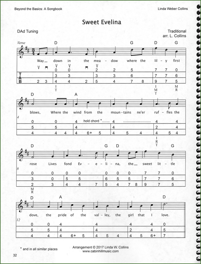 Linda Collins - Beyond The Basics: A Songbook, mountain dulcimer songbook, photo 5