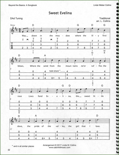 Linda Collins - Beyond The Basics: A Songbook, mountain dulcimer songbook, photo 5