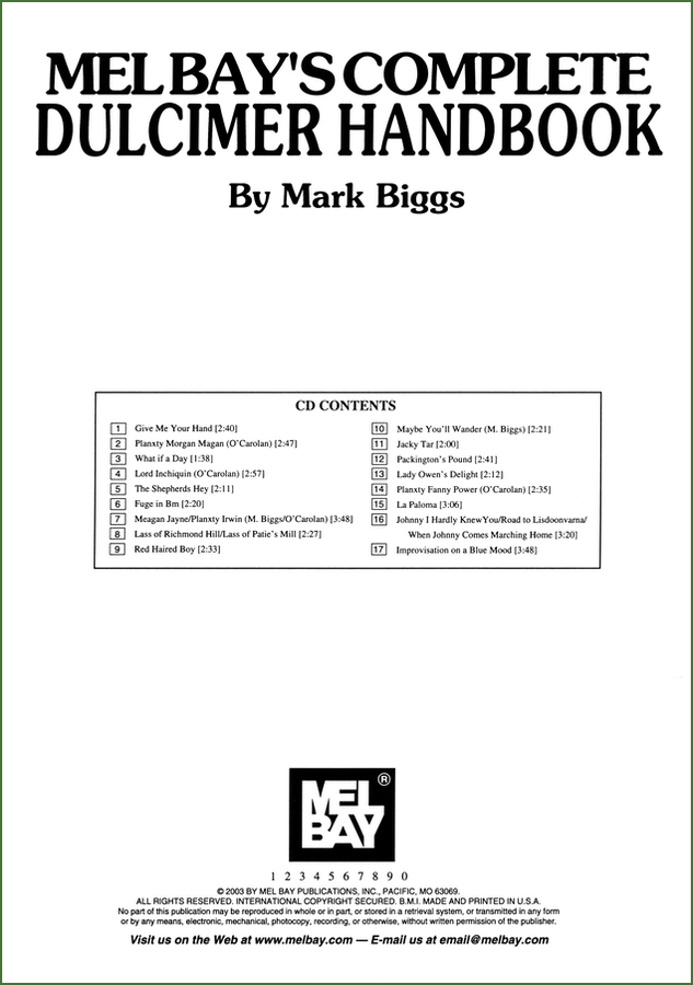 Mark Biggs - Complete Dulcimer Handbook-Folkcraft Instruments
