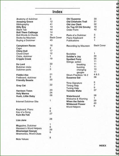 Maureen Sellers - My Teaching Book For Appalachian Dulcimer, Volume One-Folkcraft Instruments