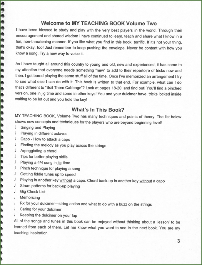 Maureen Sellers - My Teaching Book For Appalachian Dulcimer, Volume Two-Folkcraft Instruments