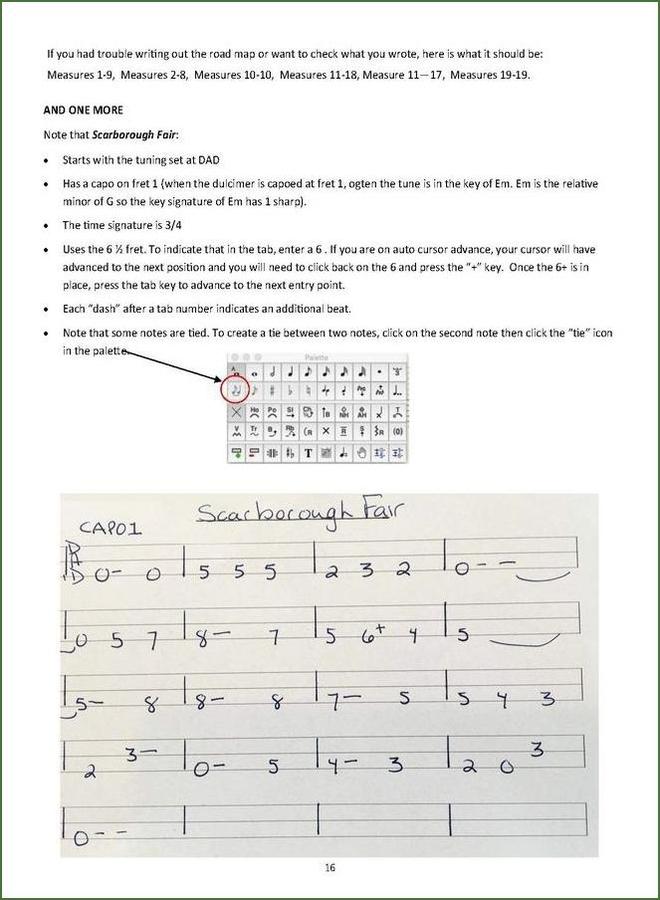 Melanie Johnston - TablEdit Manual, Macintosh Edition, mountain dulcimer instruction book, photo 5