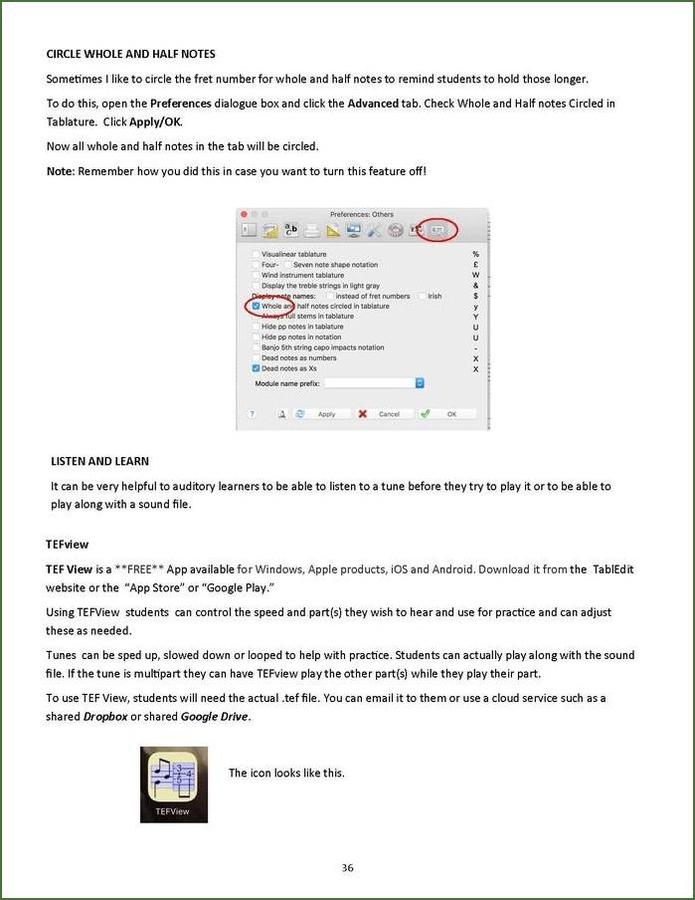 Melanie Johnston - TablEdit Manual, Macintosh Edition, mountain dulcimer instruction book, photo 6