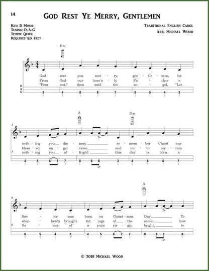 Michael Wood - A Dulcimer For Christmas: Traditional Christmas Tunes For Mountain Dulcimer, DAA Version, photo 3