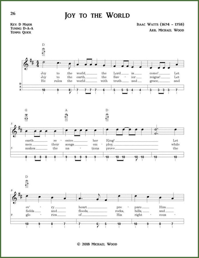 Michael Wood - A Dulcimer For Christmas: Traditional Christmas Tunes For Mountain Dulcimer, DAA Version, photo 4