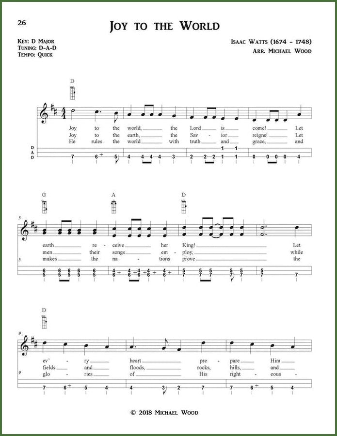 Michael Wood - A Dulcimer For Christmas: Traditional Christmas Tunes For Mountain Dulcimer, DAD Version, photo 3