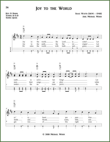 Michael Wood - A Dulcimer For Christmas: Traditional Christmas Tunes For Mountain Dulcimer, DAD Version, photo 3