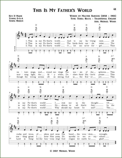 Michael Wood - A Dulcimer Hymn Collection: Traditional Hymns And Spirituals For Mountain Dulcimer, DAA Version, photo 6
