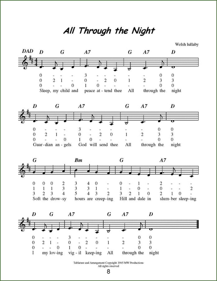 Mike Anderson - Songs For Kids, mountain dulcimer songbook, photo 3