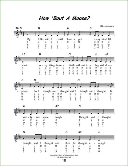 Mike Anderson - Songs For Kids, mountain dulcimer songbook, photo 5