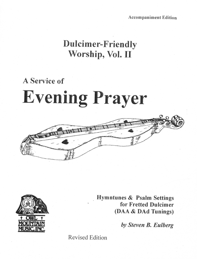 Front cover of Dulcimer-Friendly Worship, Vol. 2 by Steve Eulberg, mountain dulcimer tab book
