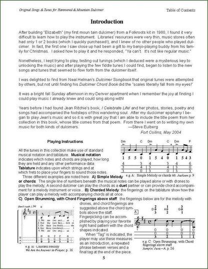 Steve Eulberg - I Celebrate Life!, mountain dulcimer songbook, photo 3