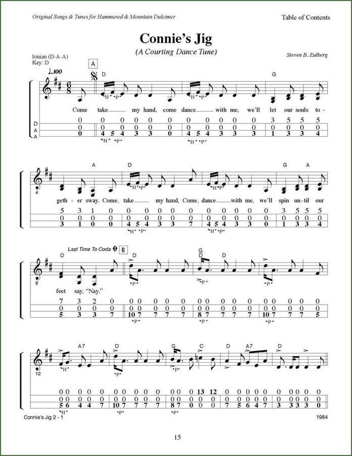 Steve Eulberg - I Celebrate Life!, mountain dulcimer songbook, photo 5