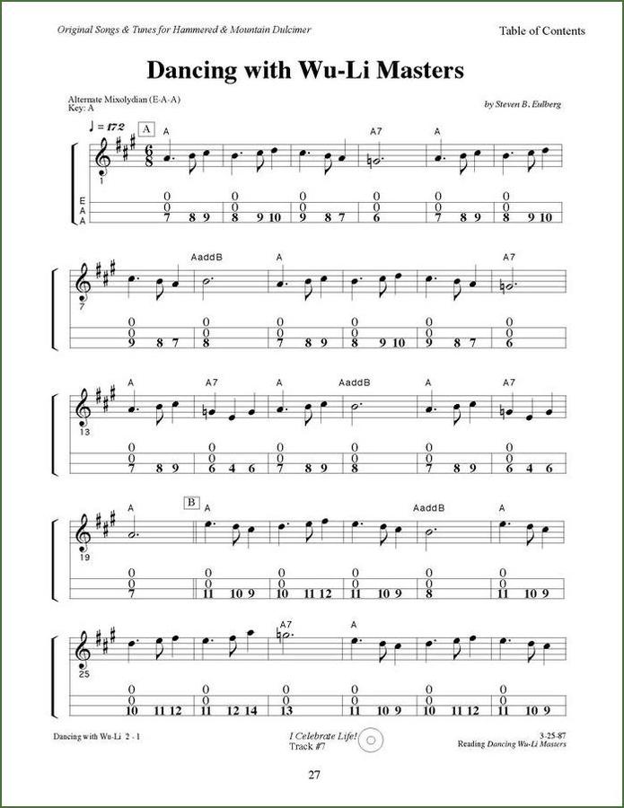 Steve Eulberg - I Celebrate Life!, mountain dulcimer songbook, photo 6