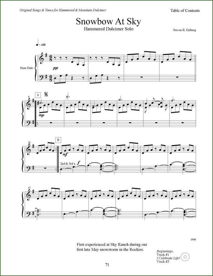 Steve Eulberg - I Celebrate Life!, mountain dulcimer songbook, photo 8
