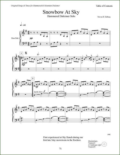 Steve Eulberg - I Celebrate Life!, mountain dulcimer songbook, photo 8