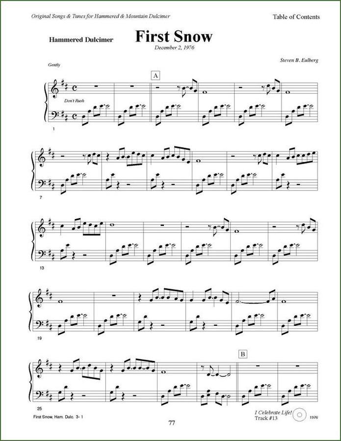 Steve Eulberg - I Celebrate Life!, mountain dulcimer songbook, photo 9