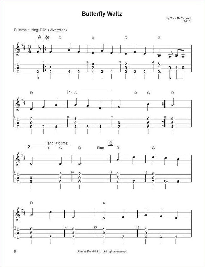 Tom McConnell - Music From The Heart, mountain dulcimer songbook, photo 4