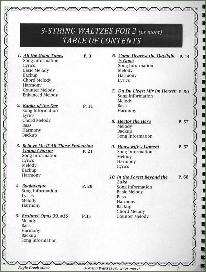 Tull Glazener - 3-String Waltzes For 2 (Or More)-Folkcraft Instruments