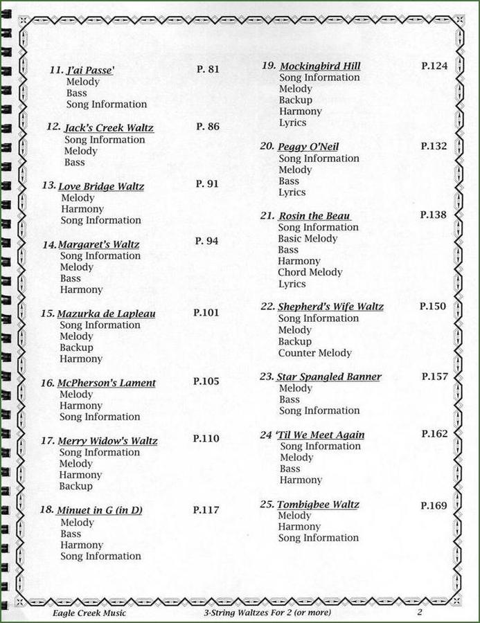 Tull Glazener - 3-String Waltzes For 2 (Or More)-Folkcraft Instruments