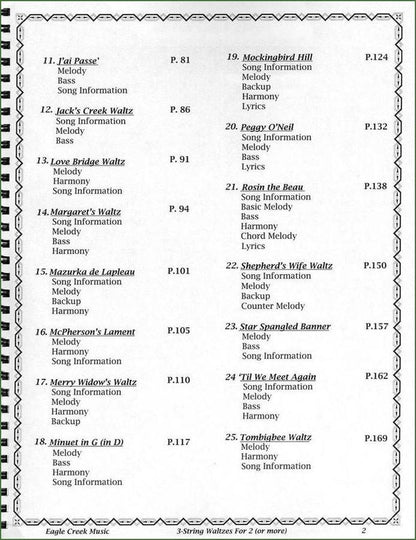 Tull Glazener - 3-String Waltzes For 2 (Or More)-Folkcraft Instruments