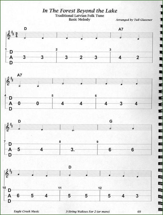 Tull Glazener - 3-String Waltzes For 2 (Or More)-Folkcraft Instruments
