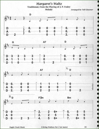 Tull Glazener - 3-String Waltzes For 2 (Or More)-Folkcraft Instruments