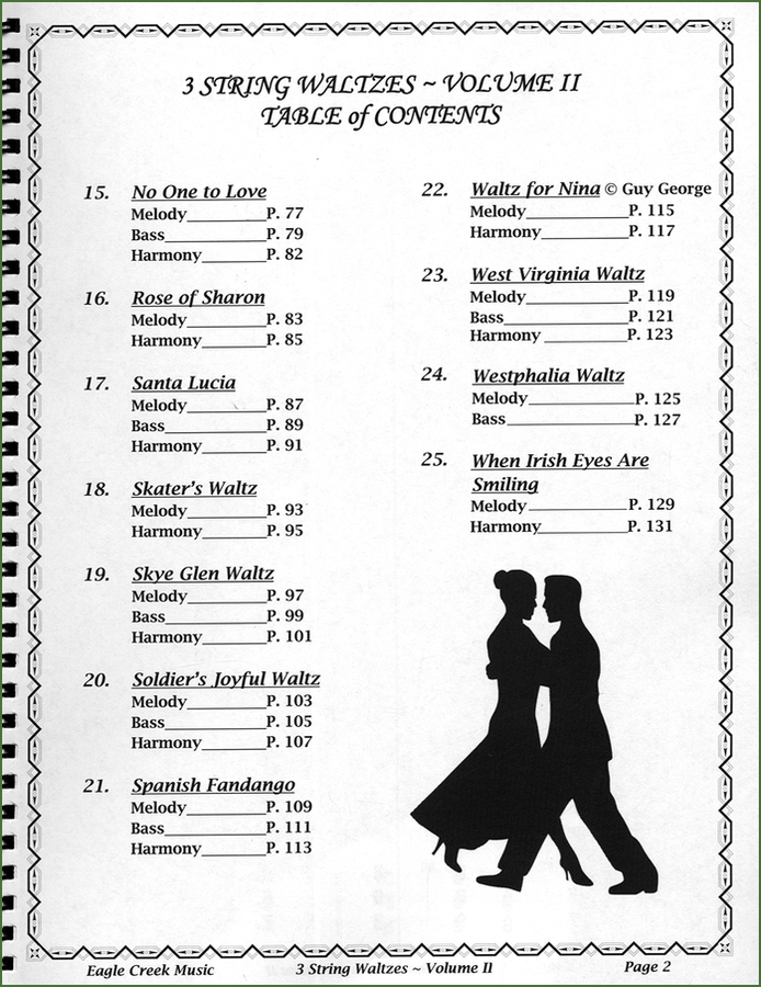 Tull Glazener - 3-String Waltzes For 2 (Or More), Volume II, mountain dulcimer songbook, photo 3