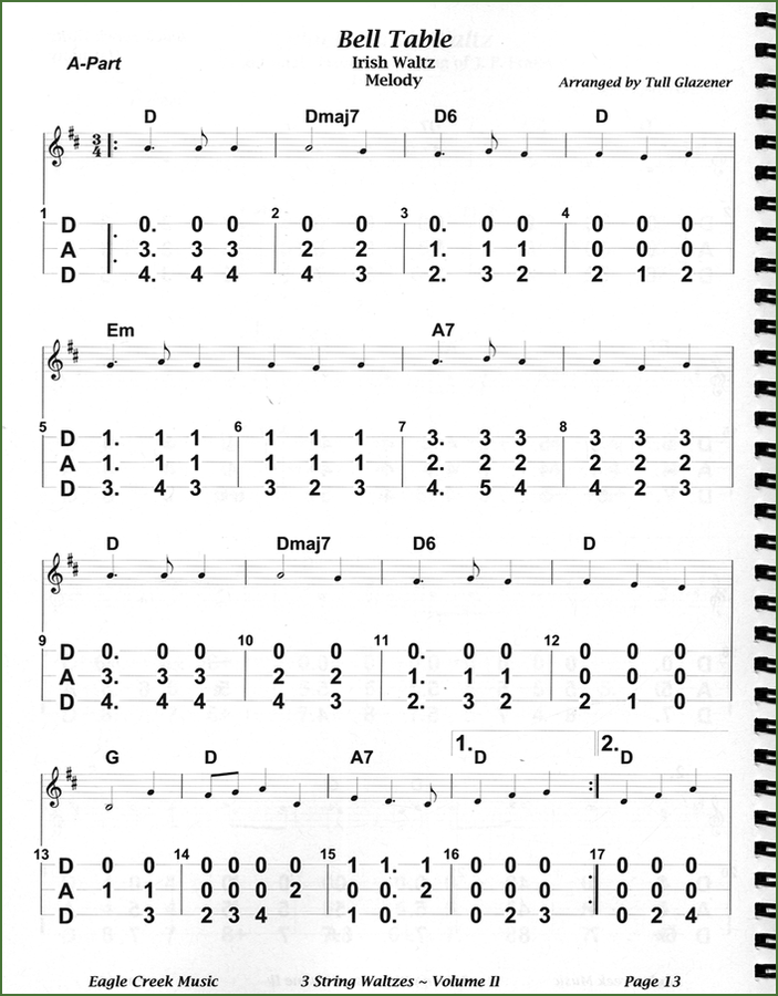 Tull Glazener - 3-String Waltzes For 2 (Or More), Volume II, mountain dulcimer songbook, photo 4