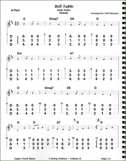 Tull Glazener - 3-String Waltzes For 2 (Or More), Volume II, mountain dulcimer songbook, photo 4