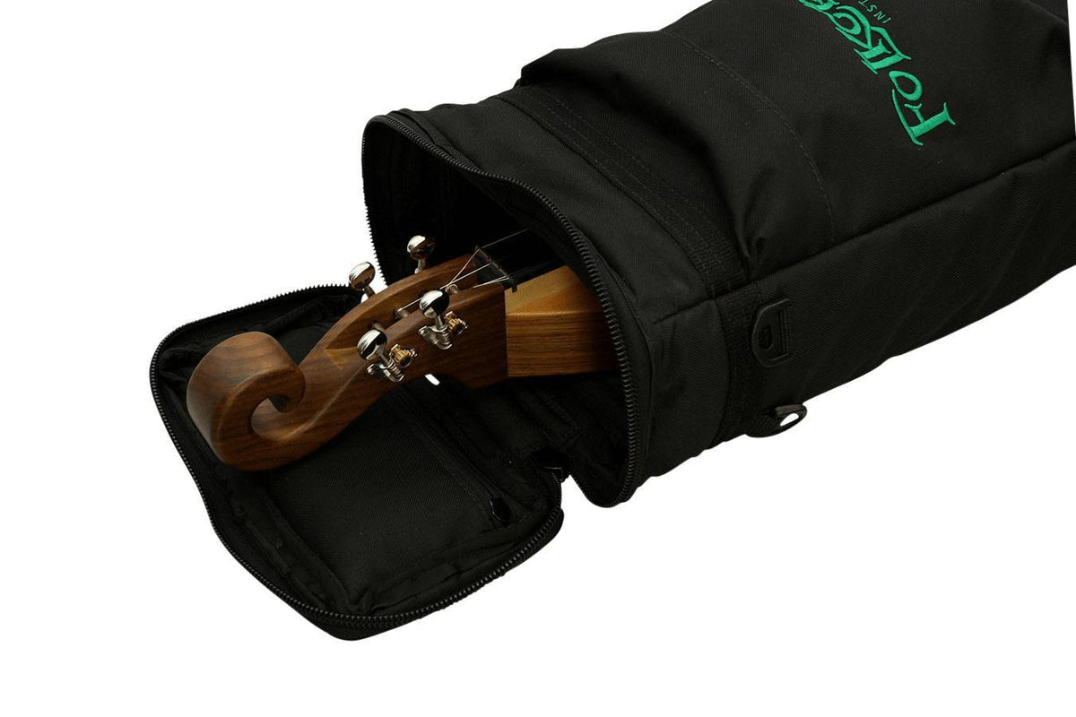 Deluxe Folkcraft Logo Rigid Dulcimer Case, Black-Folkcraft Instruments Dulcimer Case Bag