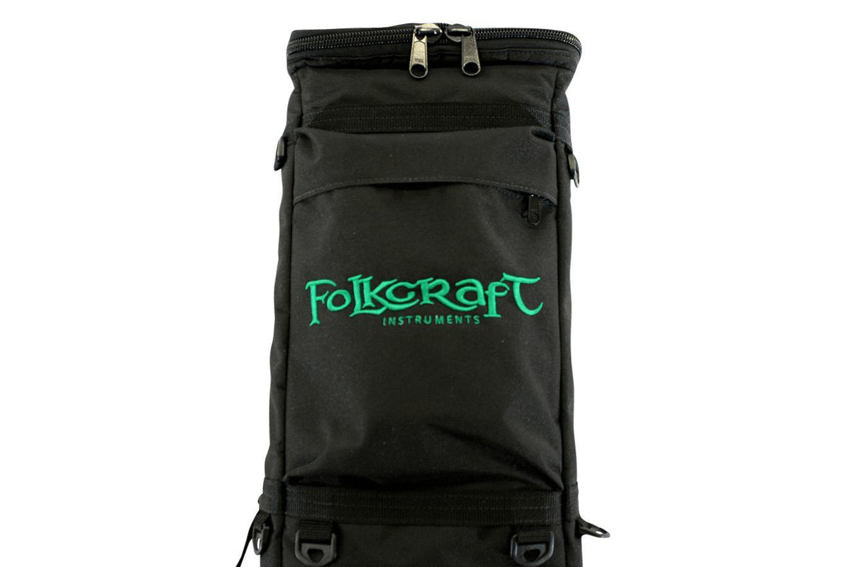 Deluxe Folkcraft Logo Rigid Dulcimer Case, Black-Folkcraft Instruments Dulcimer Case Bag