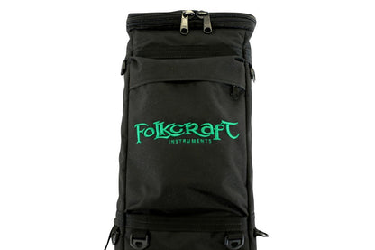 Deluxe Folkcraft Logo Rigid Dulcimer Case, Black-Folkcraft Instruments Dulcimer Case Bag