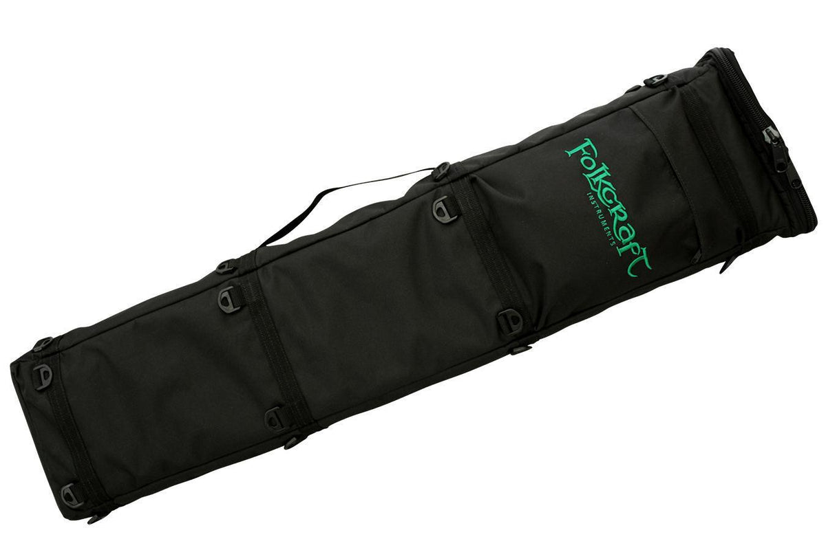 Deluxe Folkcraft Logo Rigid Dulcimer Case, Black-Folkcraft Instruments Dulcimer Case Bag