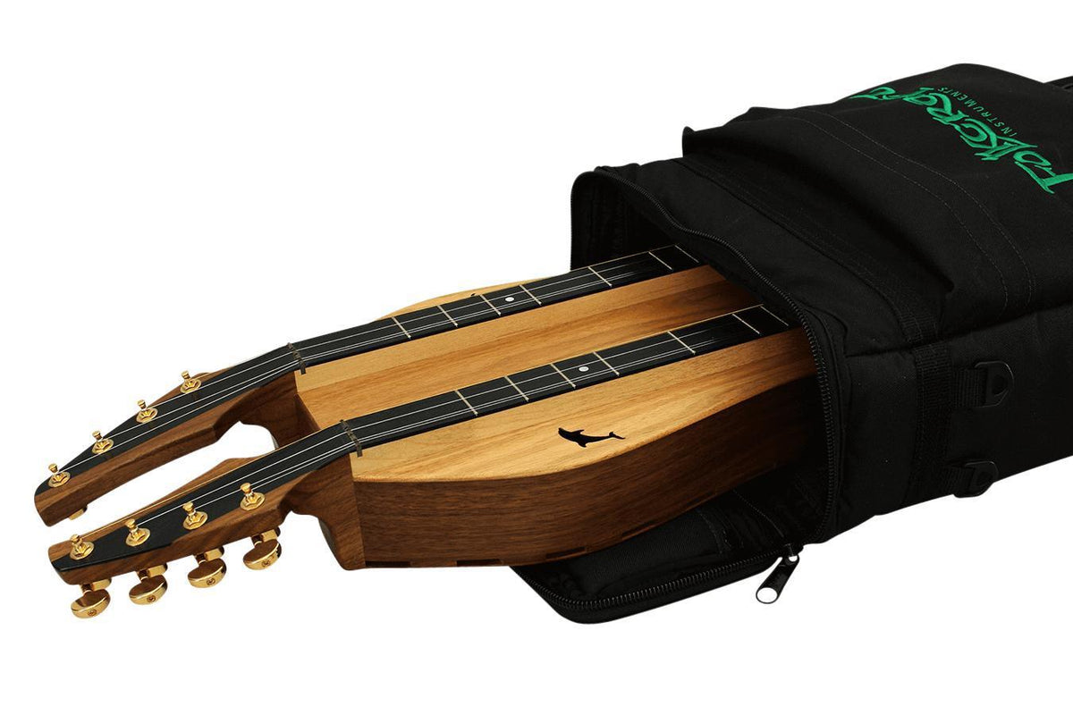 Deluxe Rigid Dulcimer Case (For Double Neck Dulcimers, LAP-JOs®, DulciVox Dulcimers, And Resonator Dulcimers), Black-Folkcraft Instruments Dulcimer Case Bag
