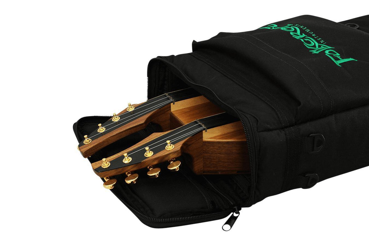 Deluxe Rigid Dulcimer Case (For Double Neck Dulcimers, LAP-JOs®, DulciVox Dulcimers, And Resonator Dulcimers), Black-Folkcraft Instruments Dulcimer Case Bag