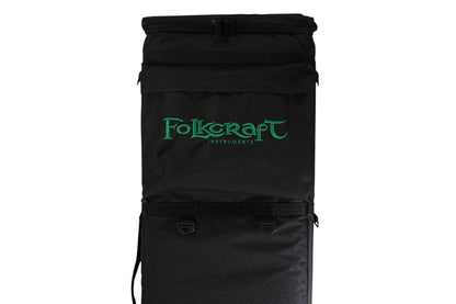 Deluxe Rigid Dulcimer Case (For Double Neck Dulcimers, LAP-JOs®, DulciVox Dulcimers, And Resonator Dulcimers), Black-Folkcraft Instruments Dulcimer Case Bag