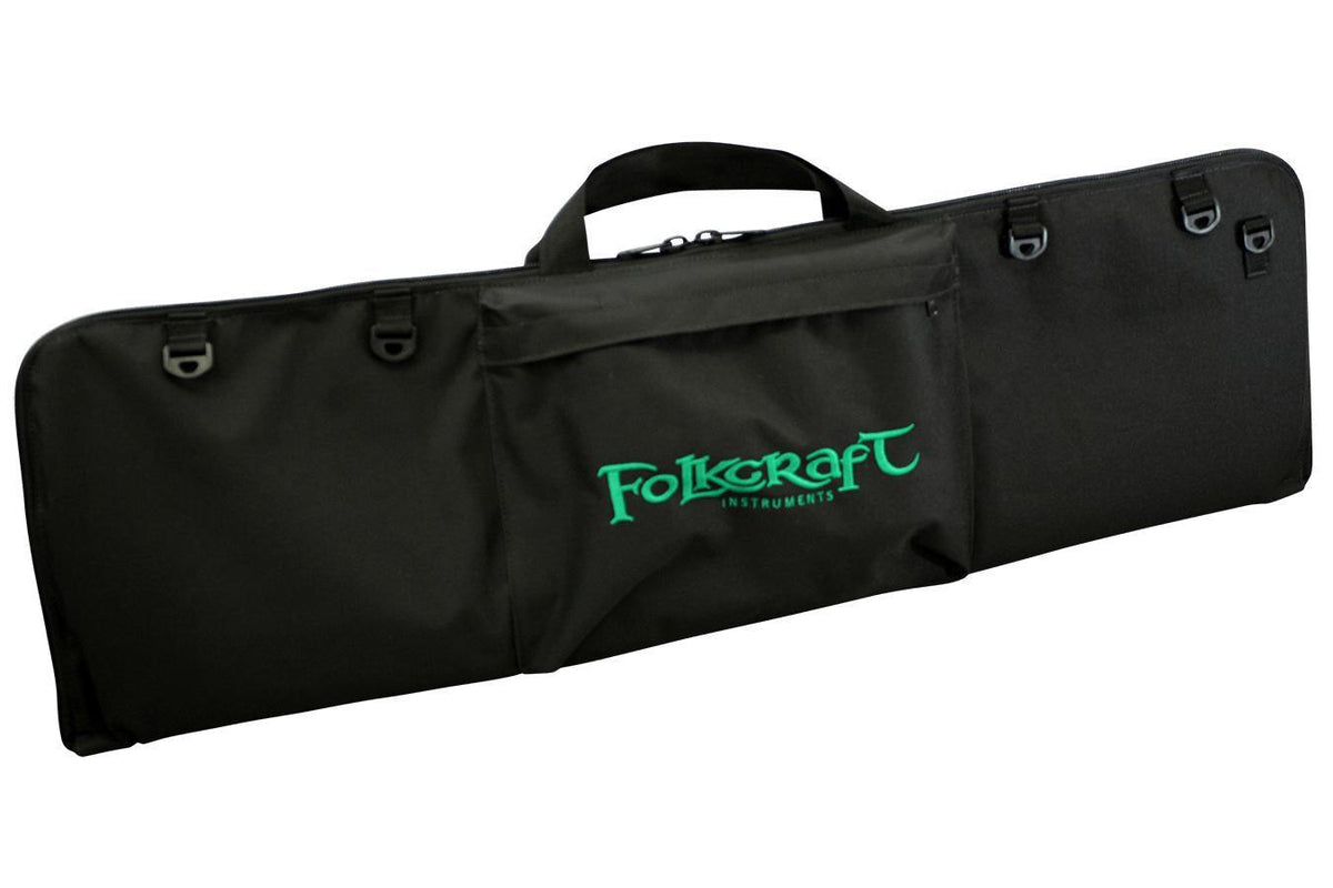 Dulcimer Carrying Case, Embroidered With "Folkcraft® Instruments" Logo, Black-Folkcraft Instruments Dulcimer Case Bag