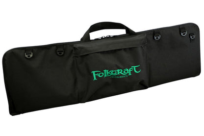 Dulcimer Carrying Case, Embroidered With "Folkcraft® Instruments" Logo, Black-Folkcraft Instruments Dulcimer Case Bag