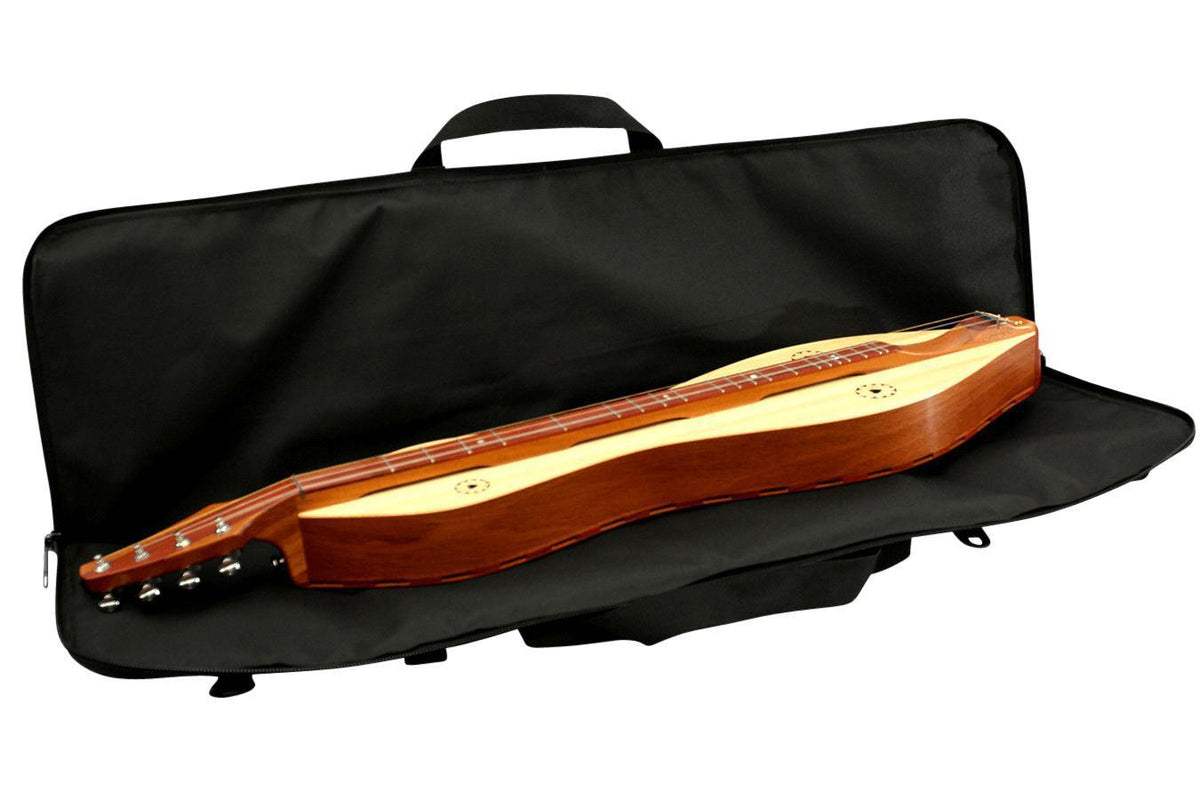 Dulcimer Carrying Case, Embroidered With "FolkRoots® Dulcimers" Logo, Black-Folkcraft Instruments Dulcimer Case Bag