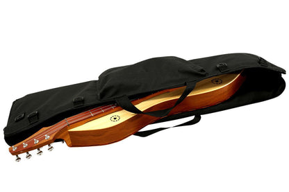 Dulcimer Carrying Case, Embroidered With "FolkRoots® Dulcimers" Logo, Black-Folkcraft Instruments Dulcimer Case Bag