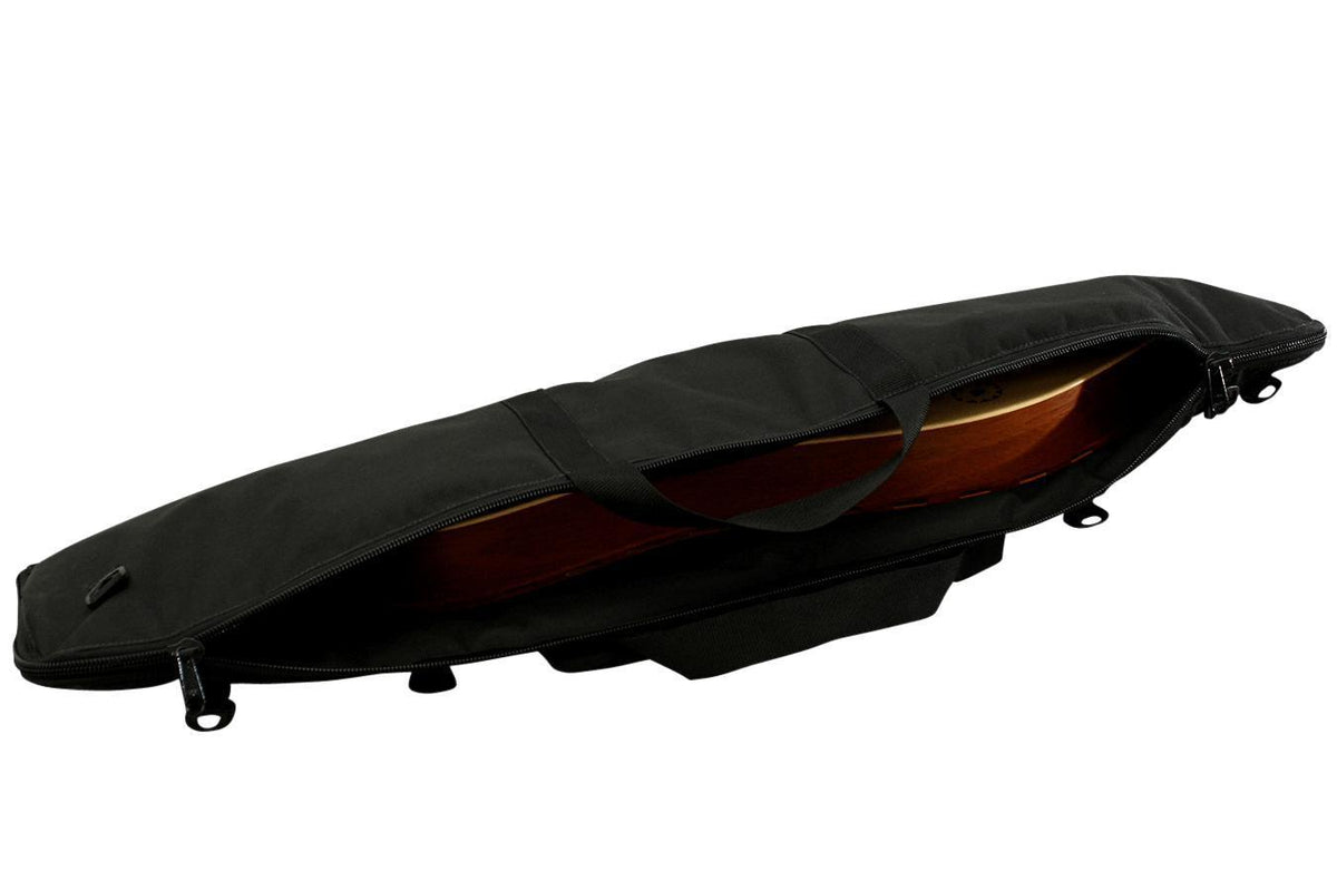 Dulcimer Carrying Case, Embroidered With "FolkRoots® Dulcimers" Logo, Black-Folkcraft Instruments Dulcimer Case Bag