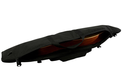 Dulcimer Carrying Case, Embroidered With "FolkRoots® Dulcimers" Logo, Black-Folkcraft Instruments Dulcimer Case Bag