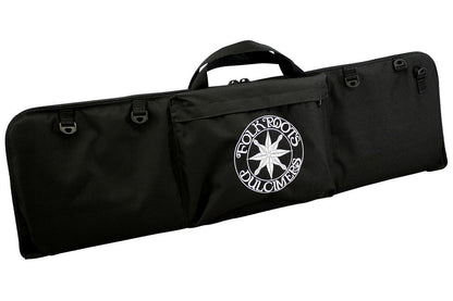 Dulcimer Carrying Case, Embroidered With "FolkRoots® Dulcimers" Logo, Black-Folkcraft Instruments Dulcimer Case Bag