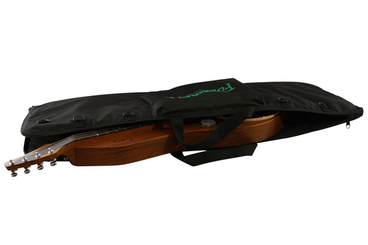 Dulcimer Carrying Case For Folkcraft® Double Neck Dulcimers, Black-Folkcraft Instruments Dulcimer Case Bag